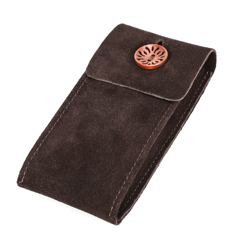 Premium Genuine Leather Single Watch Storage Pouch – Luxury Travel Case for Secure Protection