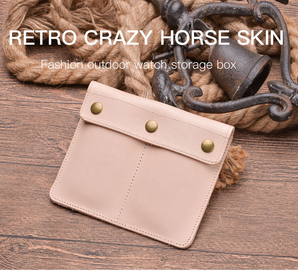 Premium Genuine Leather Watch Case – Elegant Travel Storage for Luxury Watches For Two