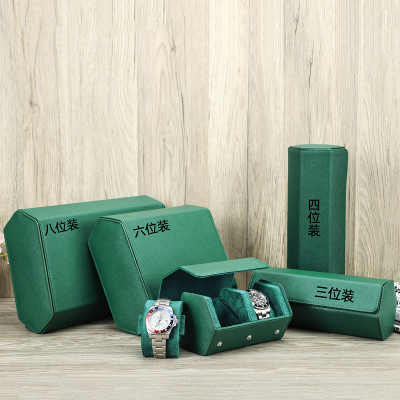 Luxury Genuine Leather Watch Case – 6 Slot Premium Travel Watch Organizer