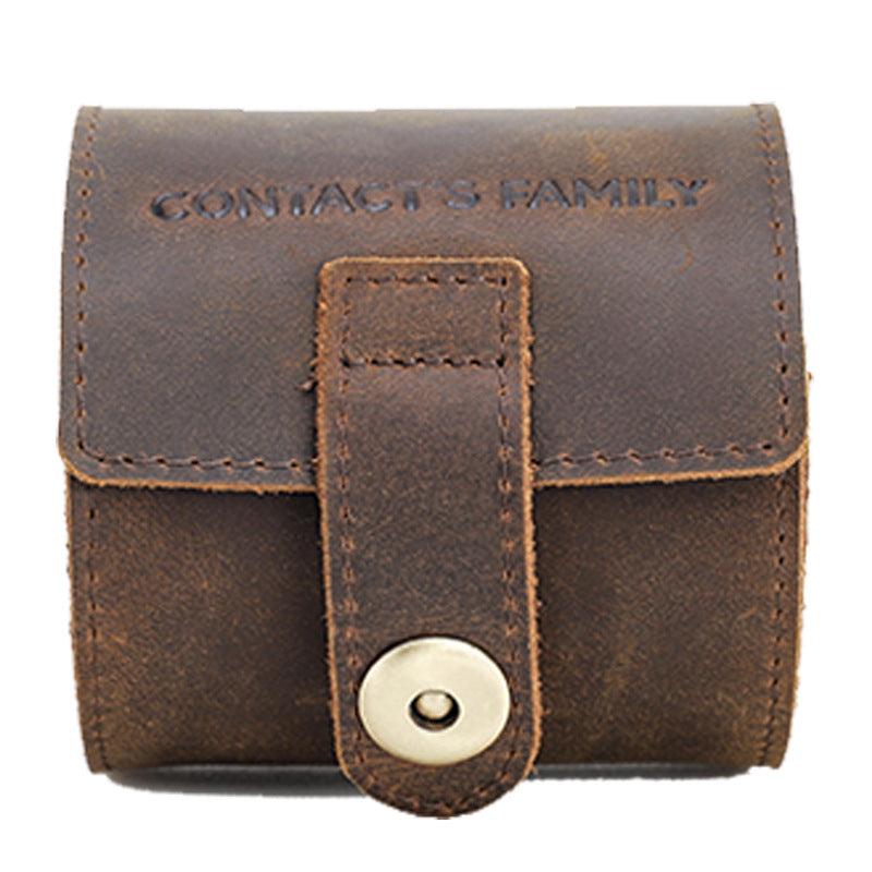 Luxury Genuine Leather Watch Roll – Premium Compact Storage Case for Watches