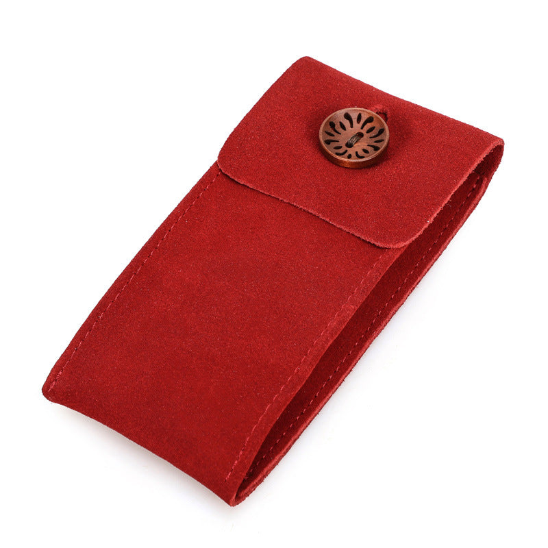 Premium Genuine Leather Single Watch Storage Pouch – Luxury Travel Case for Secure Protection