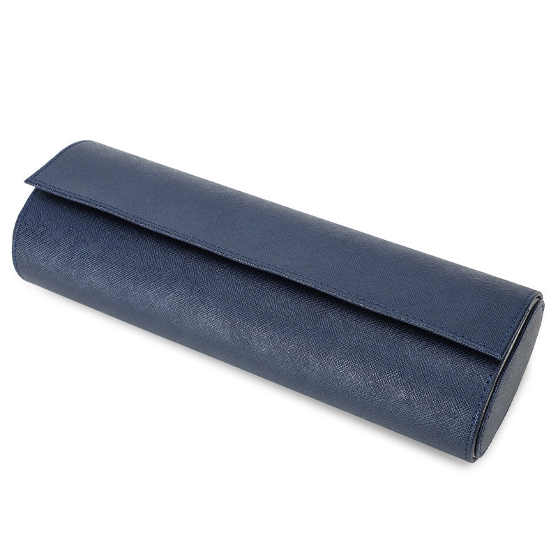 Luxury Genuine Leather Watch Roll — 4-Slot Travel Watch Storage Case for Stylish Protection